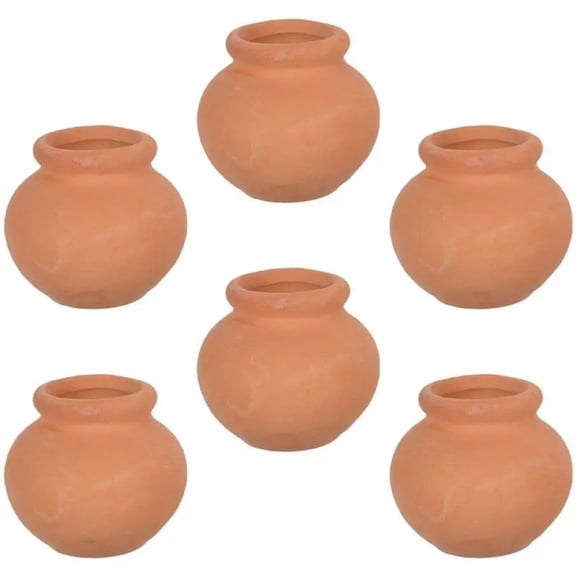 6 Pcs Clay Mini Succulent Pots Compact Flowerpots Plants Succulents Decor Gardening Bride Breathable Small