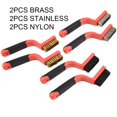 thumbnail image 1 of 6 Pcs Cleaning Brush Wire Nylon Brass Stainless Steel Metal Brush 6.7/7.1 Inch For Rust Remover Cleaner Hand Manual Tools, 1 of 3