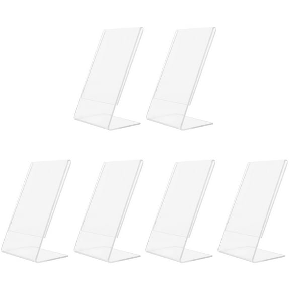 6 Pcs  Clear Acrylic Photo Frames Transparent Certificate Photo Display Stands