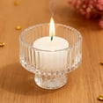 thumbnail image 1 of 6 Pcs Clear Glass  Holders, Suitable for Tealight & Votive Candles, Also Fits Taper Candles, 1 of 8