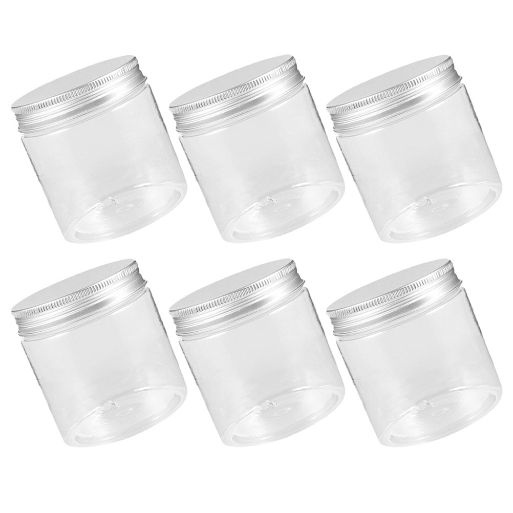 6 Pcs Clear Mason Jar Storage Container Salad Jars 10 Oz with Lids Coffee Tins Glass Food
