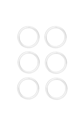 6 Pcs Clear Nose Rings, 18G Bioflex Septum Rings, Clear Piercing Retainers for Surgery, 10/12/14mm, Body Piercing Jewelry for Women Girls Men, Lip Cartilage Tragus Earring Retainer