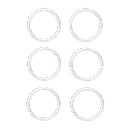 6 Pcs Clear Nose Rings, 18G Bioflex Septum Rings, Clear Piercing Retainers for Surgery, 10/12/14mm, Body Piercing Jewelry for Women Girls Men, Lip Cartilage Tragus Earring Retainer