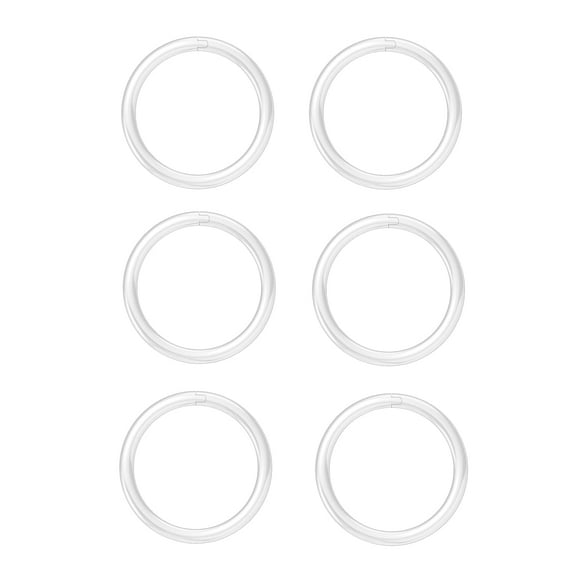 6 Pcs Clear Nose Rings, 18G Bioflex Septum Rings, Clear Piercing Retainers for Surgery, 10/12/14mm, Body Piercing Jewelry for Women Girls Men, Lip Cartilage Tragus Earring Retainer