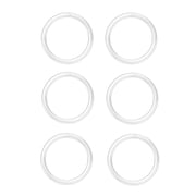 6 Pcs Clear Nose Rings, 18G Bioflex Septum Rings, Clear Piercing Retainers for Surgery, 10/12/14mm, Body Piercing Jewelry for Women Girls Men, Lip Cartilage Tragus Earring Retainer