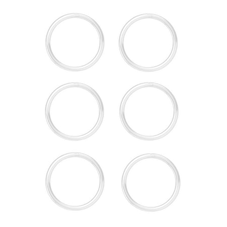 6 Pcs Clear Nose Rings, 18G Bioflex Septum Rings, Clear Piercing Retainers for Surgery, 10/12/14mm, Body Piercing Jewelry for Women Girls Men, Lip Cartilage Tragus Earring Retainer
