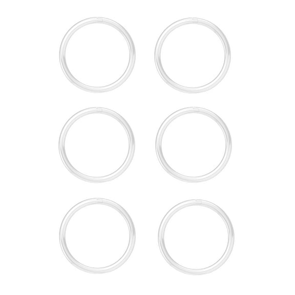 6 Pcs Clear Nose Rings, 18G Bioflex Septum Rings, Clear Piercing Retainers for Surgery, 10/12/14mm, Body Piercing Jewelry for Women Girls Men, Lip Cartilage Tragus Earring Retainer