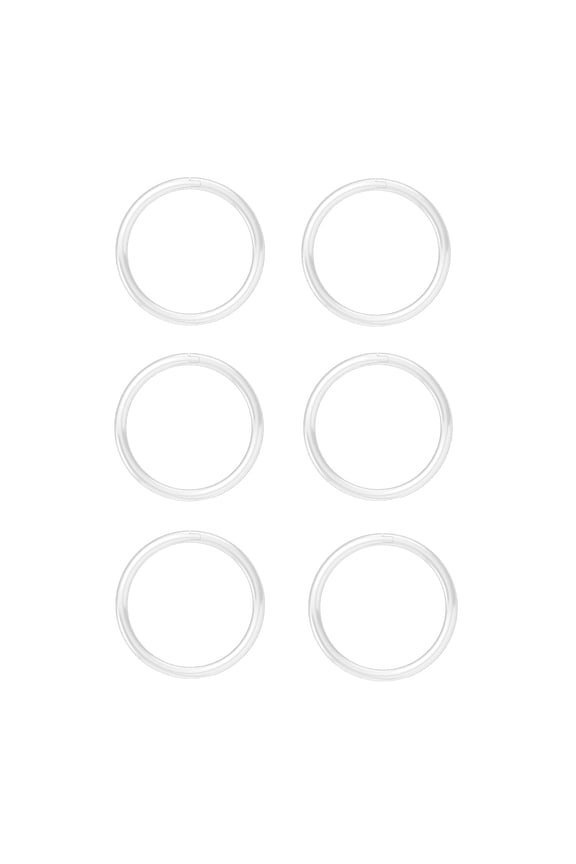 6 Pcs Clear Nose Rings, 18G Bioflex Septum Rings, Clear Piercing Retainers for Surgery, 10/12/14mm, Body Piercing Jewelry for Women Girls Men, Lip Cartilage Tragus Earring Retainer