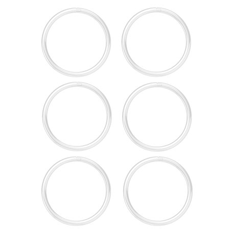 6 Pcs Clear Nose Rings, 18G Bioflex Septum Rings, Clear Piercing Retainers for Surgery, 10/12/14mm, Body Piercing Jewelry for Women Girls Men, Lip Cartilage Tragus Earring Retainer