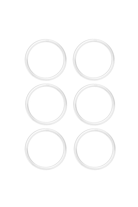 6 Pcs Clear Nose Rings, 18G Bioflex Septum Rings, Clear Piercing Retainers for Surgery, 10/12/14mm, Body Piercing Jewelry for Women Girls Men, Lip Cartilage Tragus Earring Retainer