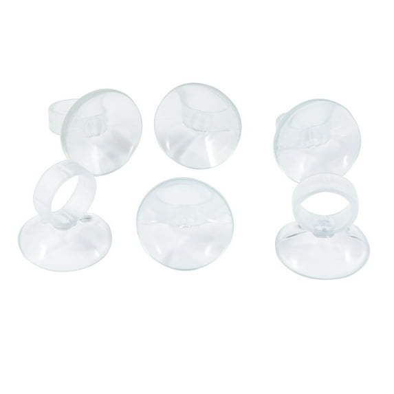 Unique Bargains Aquarium Soft Plastic Clear Air Line Clip Holder Support Suction Cup 6 Pcs