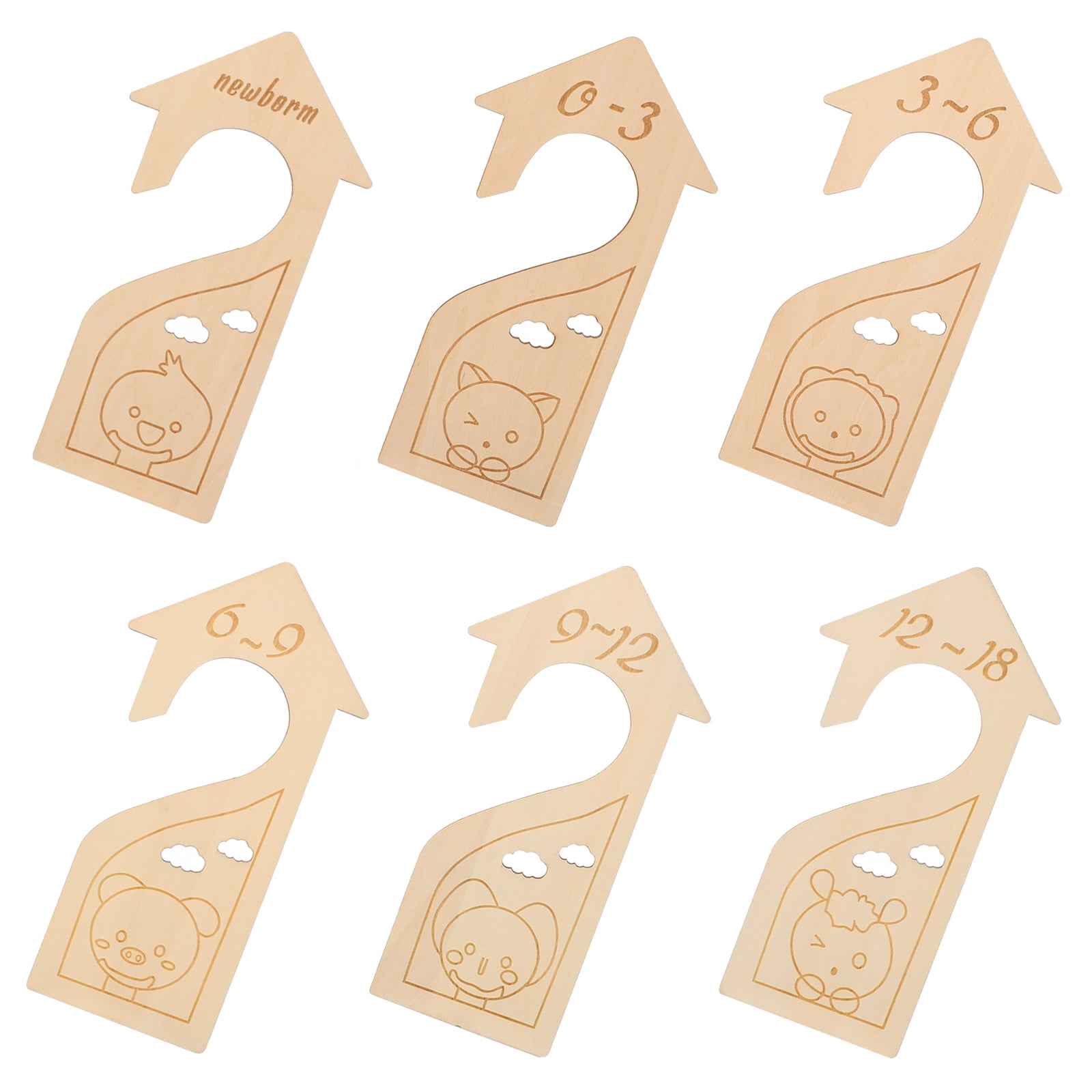 6 Pcs Clothing Classifier Closet Size Divider Dividers Chic Clothes Organization Infant Hangers