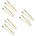 thumbnail image 1 of 6 Pcs Aqurium for Home Buffet Tongs Adjustable Cable Clips White Sugar Cube Stainless Steel Ice Gilded, 1 of 6