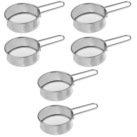 6 Pcs Coffee Filter Strainer Sieve Fine Mesh Stainless Steel Screen Sugar Tool