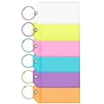 thumbnail image 1 of 6 Pcs Color Stainless Steel Wire Rope Key Ring Suitcase Labels Travel Luggage Tag Hanging Tags Identifiers Bag, 1 of 6
