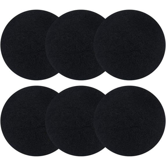 6 Pcs Compost Bin Charcoal Filters,Black Activated Charcoal Filters,Indoor Kitchen Round Replacements Sheets,Compost Bucket Filter Cotton,Filter Cotton for Blocking Odor (Black)