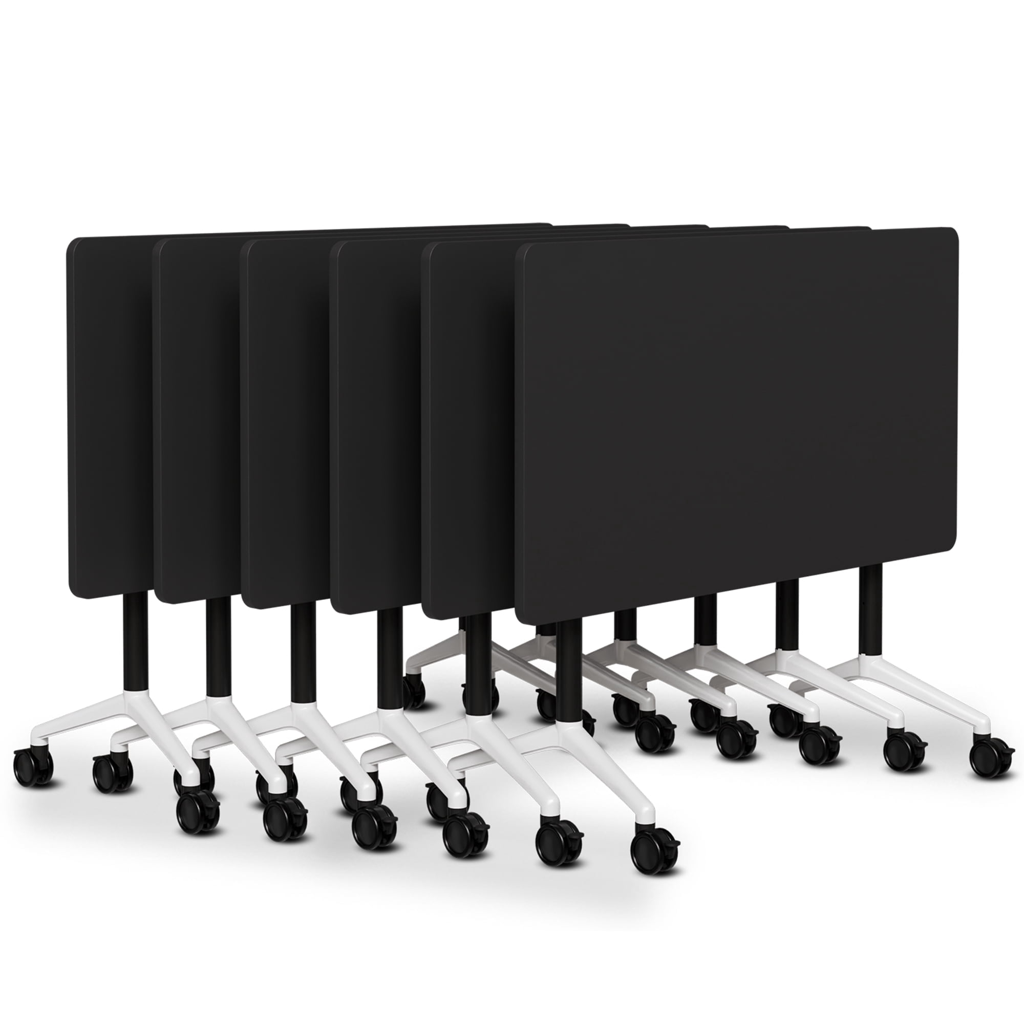 6 Pcs Conference Table, 47.2in Office Folding Conference Room Tables ...