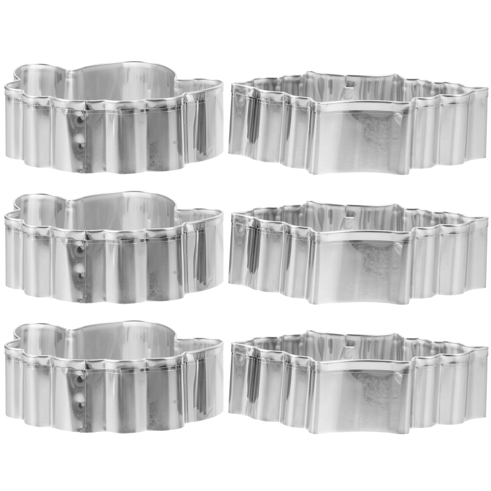 6 Pcs Cookie Cutter Set Lantern Metal Baking Tool Reusable Molds Chocolate Stainless Steel