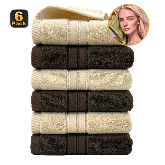 6 Pcs Coral Velvet Microfiber Bath Towels Sets 13 x 27 Inch Large Absorbent Towels Multipurpose Quick Drying Soft Body Towels for Shower Bathroom Beach Fitness Yoga Sports Spa