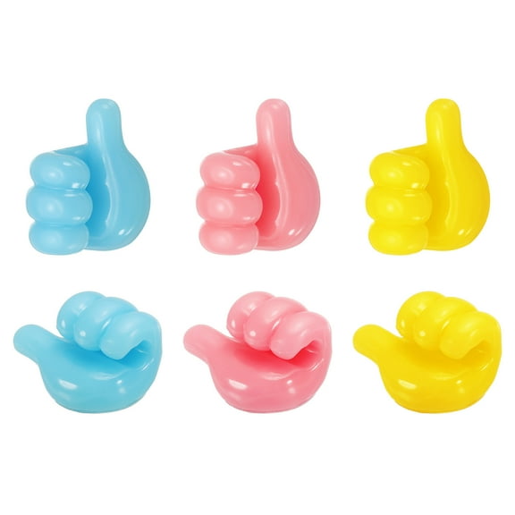 6 Pcs Cord Holders Cable Clips Nightstand Wire Organizer Desk Blue, Pink, Yellow