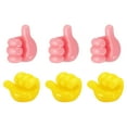 thumbnail image 1 of 6 Pcs Cord Holders Cable Clips Nightstand Wire Organizer Desk Yellow, Pink, 1 of 6