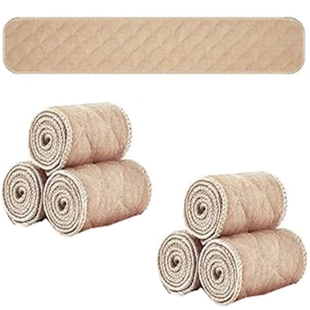 6 Pcs Cotton Bra Liners for Sweating,Bexikou 3 Layer Washable Breast Pads,Bra Pads Inserts to Absorb Sweat Under Breasts, 18x3 inch Bra Sweat Liners for Women Sweating Supplies