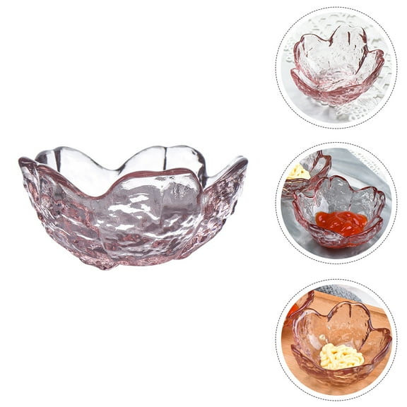 6 Pcs Creative Cherry Shape Sauce Dish Glass Soy Sauce Dishes Practical Relish Plate