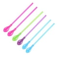 thumbnail image 1 of 6-Pack Plastic Spoon Straws Detachable for , Shaved Ice, Cocktails, Coffee Stirrer - Multi-, 1 of 6