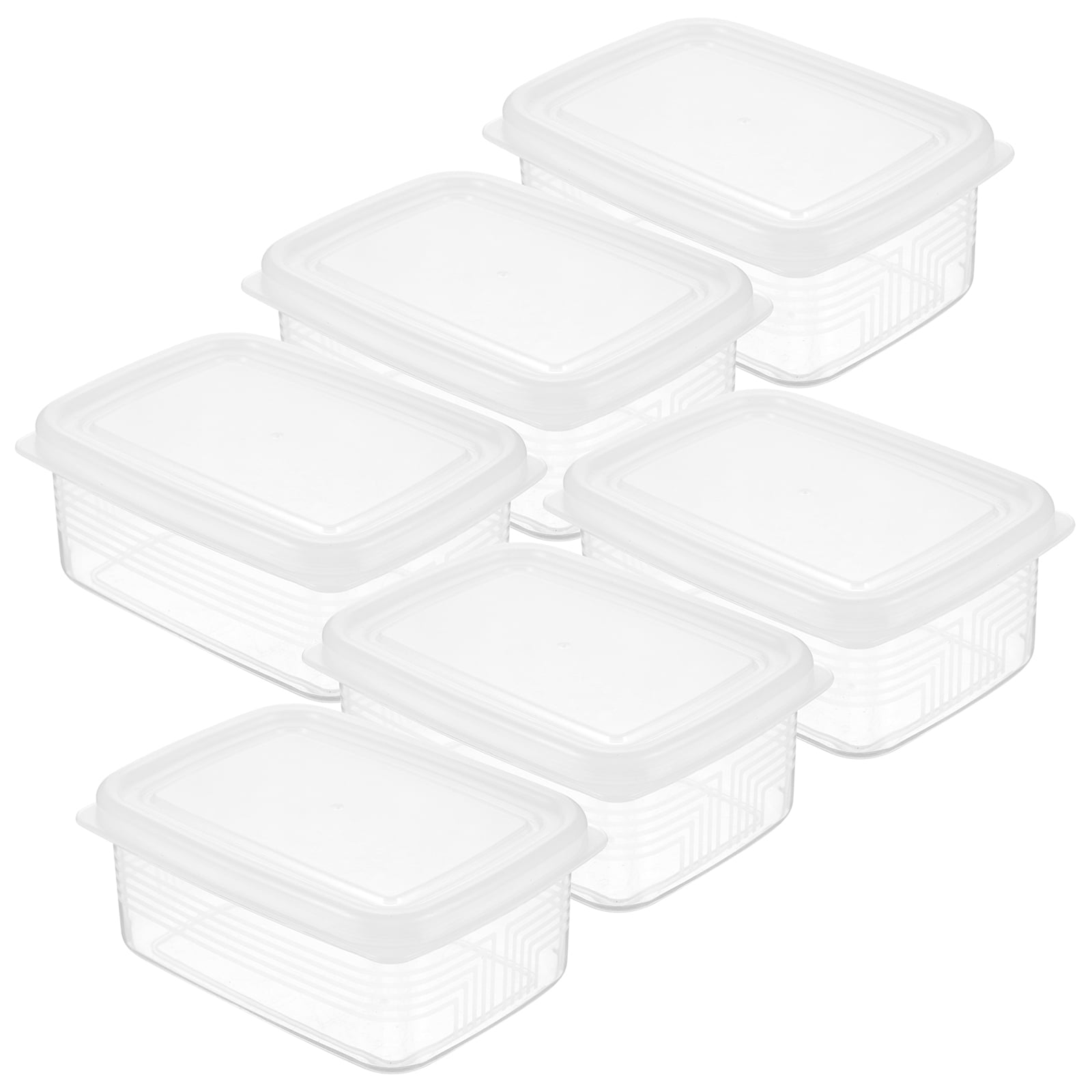6 Pcs Crisper Refrigerator Fridge Salad Container for Produce Saver