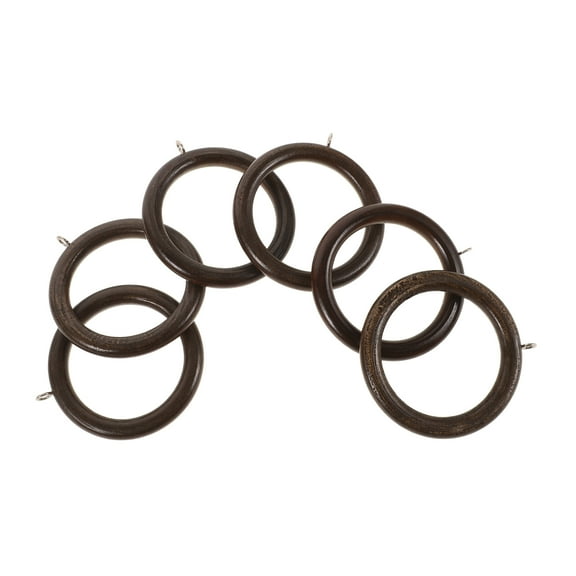 OFFIGAM 6pcs Wood Coffee Curtain for Home Decor, Drapery Hooks for Versatile Window Treatments