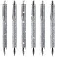 thumbnail image 1 of 6 Pcs Cute Pen Bling Diamond Christmas Rhinestones Gift Silver Metal Ballpoint Fancy Sparkly Crystal B, 1 of 7