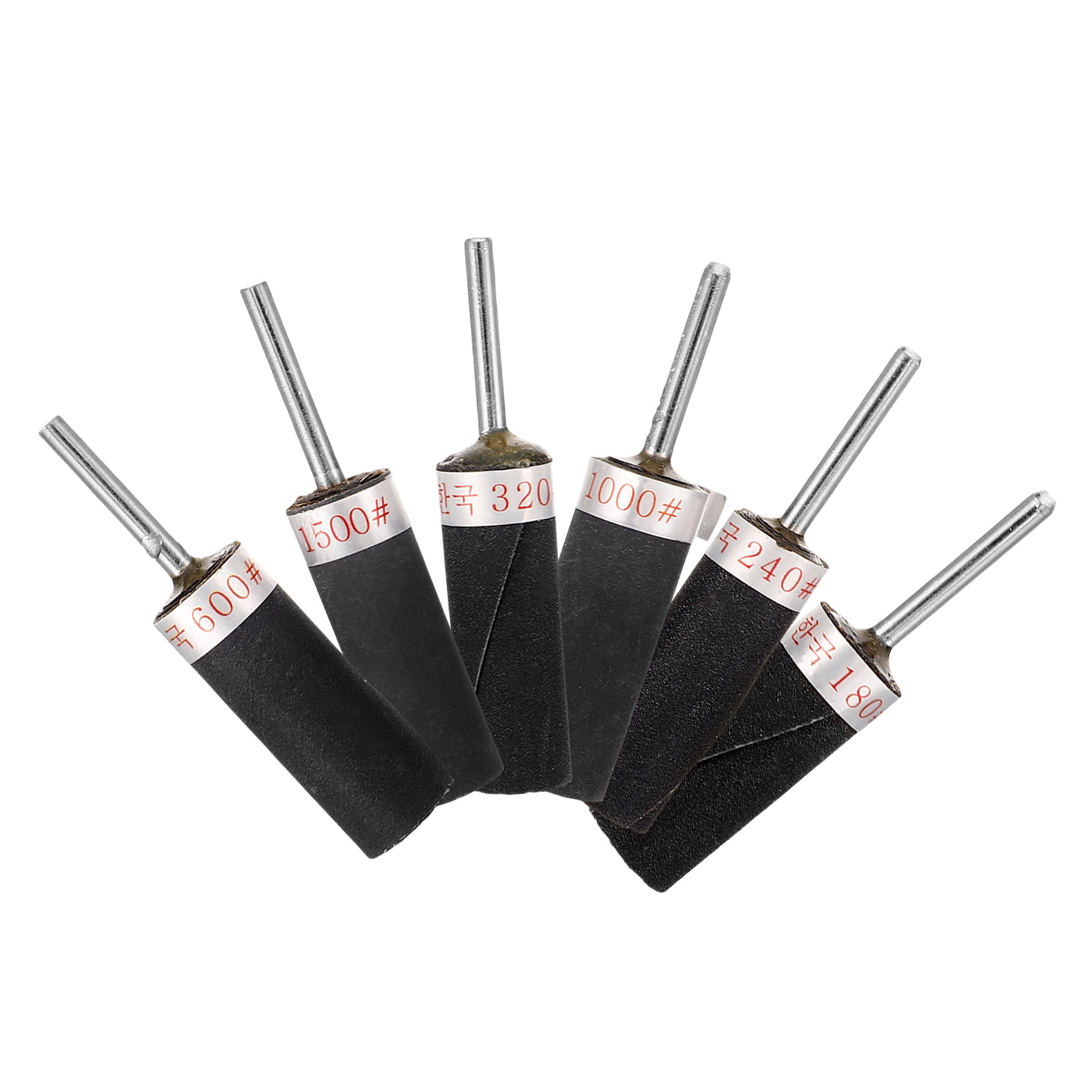 6 Pcs Cylindrical Sandpaper Stick Tools Sanding Drum for Drill Press