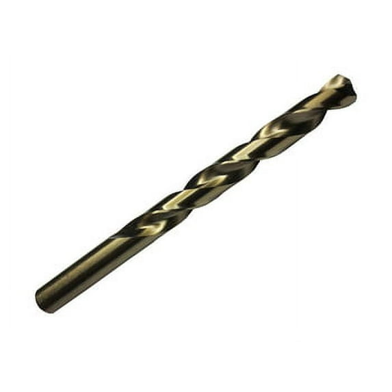6 Pcs, "D" Cobalt Gold Jobber Length Drill Bit, Qualtech, Dwdcod, Flute Length: 2-3/4"; Overall Length: 4"; Shank Type: Round; Number Of Flutes: 2 Cutting Direction: Right Hand