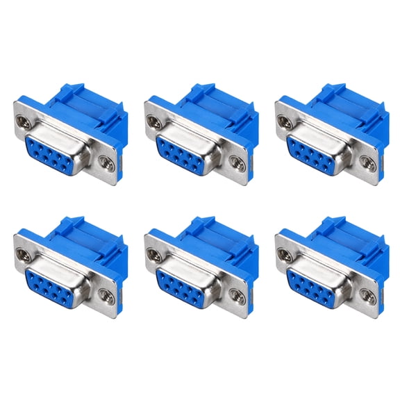 6 Pcs D-sub Connector DB9 9-pin 2-Row Female Serial Port Terminal Breakout