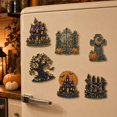 thumbnail image 1 of 6 Pcs DIY Halloween Pearl Diamond Art Painting Fridge Magnet,Pearl Art Magnetic Sticker Craft Kit for Adults & Beginners, Refrigerator Whiteboard Kitchen Home Decor & Spooky Gift,B, 1 of 8
