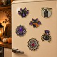 thumbnail image 1 of 6 Pcs DIY Halloween Pearl Diamond Art Painting Fridge Magnet,Pearl Art Magnetic Sticker Craft Kit for Adults & Beginners, Refrigerator Whiteboard Kitchen Home Decor & Spooky Gift,D, 1 of 8
