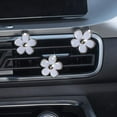 thumbnail image 1 of 6 Pcs Daisy Flower Air Vent Clip Cute Car Air Fresheners Vent Clips Car Interior Decor for Women - White, 1 of 2