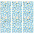 thumbnail image 1 of 6 Pcs Daisy Pioneer Flower Blue Pattern Funny Kitchen Towels, Microfiber Dish Towels, Kitchen Tea Towels Set 18" X 26", 1 of 6