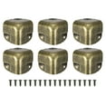 thumbnail image 1 of 6 Pcs Decorative Box Corner Covers, 37mm Metal Edge Guard, Bronze, 1 of 6