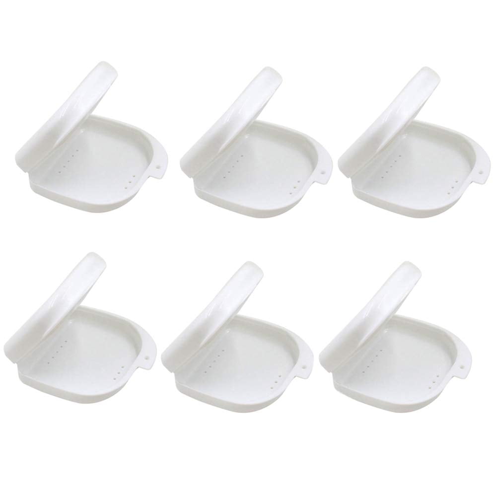 6 Pcs Dental Orthodontic Retainer Case with Vent Hole Personal Denture