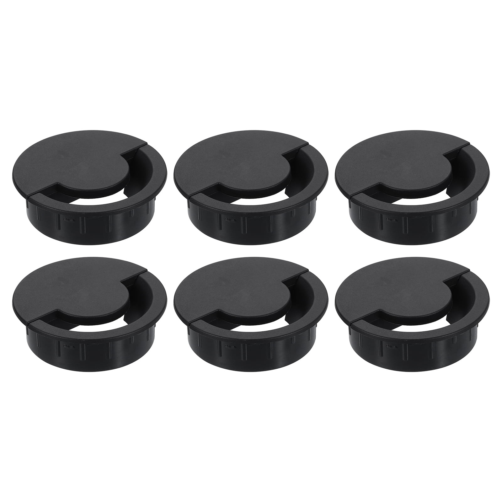 6 Pcs Desk Grommet, 70 Mm/2.76 Inch Cable Wire Grommet Organizer, Black ...