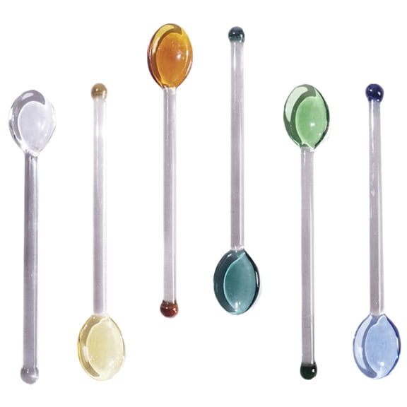 6 Pcs Antique Tea Spoons Stirrers Glass Mixing Mother