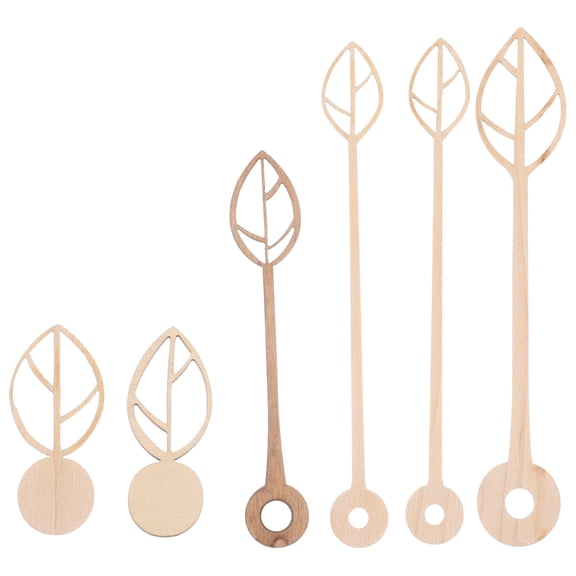 FONDOTIN 6Pcs Precise Clock Works Replacement with Wooden Material for DIY Makers