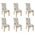 thumbnail image 1 of 6 Pcs Dining Chair Slipcover High Stretch Removable Washable Chair Seat Protector Cover for Home Party Hotel Wedding Ceremony, Universal Size (wildflowers), 1 of 6