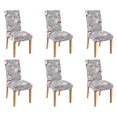 thumbnail image 1 of 6 Pcs Dining Chair Slipcover Spandex Super Fit Stretch Removable Washable Kitchen Chair Slipcovers for Home Party Hotel Wedding Ceremony, Universal Size (rose Flowers), 1 of 6