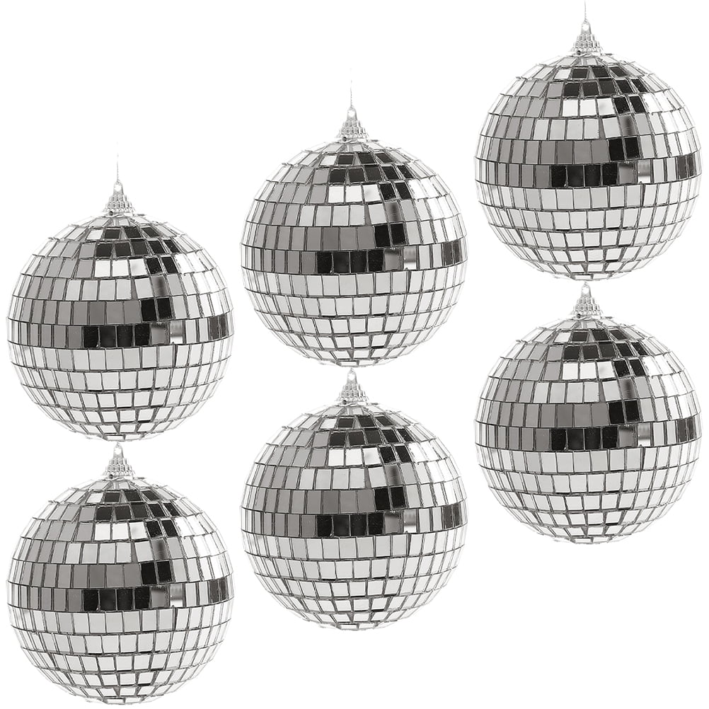 6 Pcs Disco Mirror Ball Ornament Party Pendants Disco Party Party