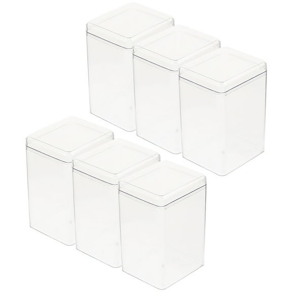 6 Pcs Display Box Transparent Figurine Case Collectible