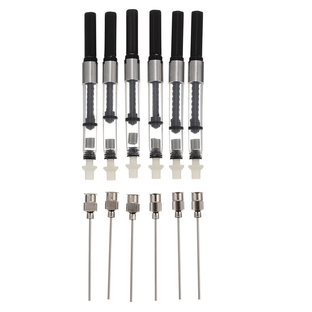 6 Pcs Disposable Fountain Pens Converter Filling Syringe Needle Tip