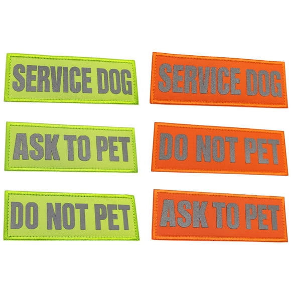 6 Pcs Dog Patches Puppy Harness Service for Strap Label Nylon