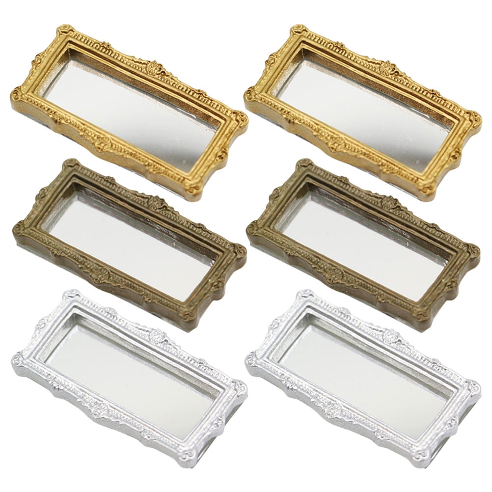 6 Pcs Dollhouse Mirror Toys Models Doll House Mirrors Doll House